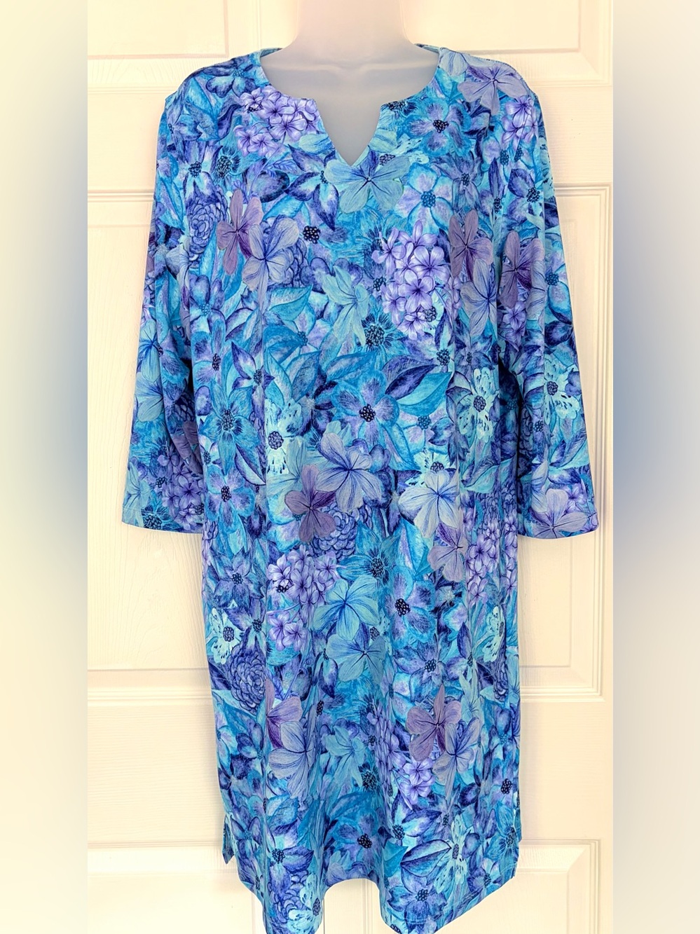 Lightbare Women's 3/4 Sleeve Dress with Pockets UPF 50+ Casual Sun Dress Large - Picture 7 of 16